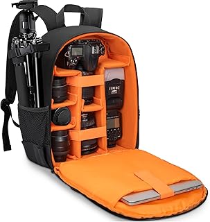 OUUTMEE Professional Camera Backpack Digital SLR Micro Single Cameras Bag Waterproof and Partition Camera Padded Backpack Photography bag
