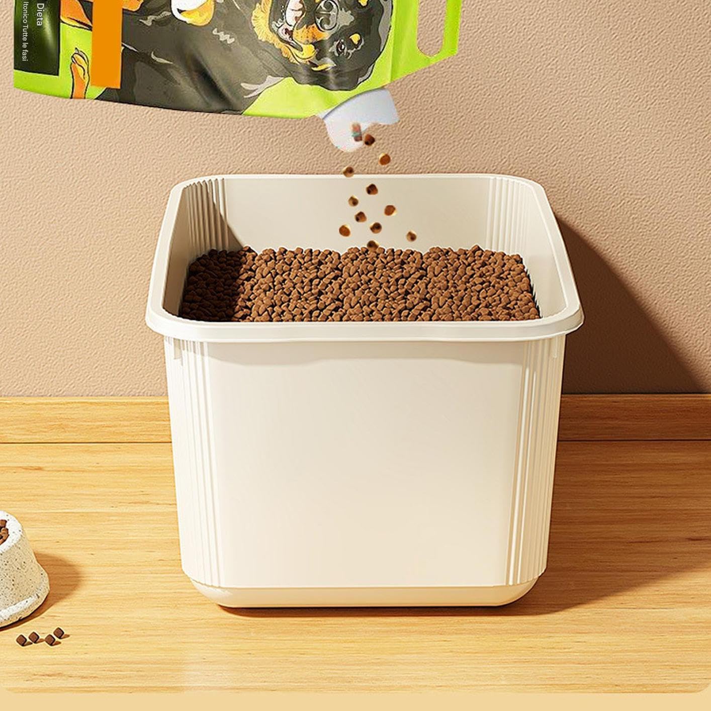 Generico Contenitore per Alimenti Animali Contenitore Cibo Cani Ermetico | contenitore ermetico snack per gatti Impilabile Dispenser Cibo e Snack Organizer Multiuso Casa Cucina Disp