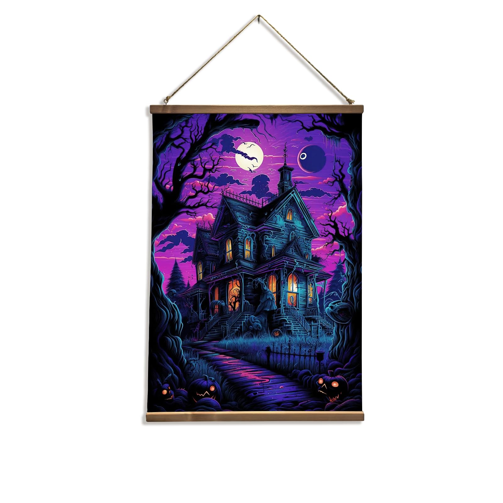 Canvas Poster Wall Art, Inspirational Quote Poster, 7 Rules To Live By, Ideal Gift For Bedroom, Decorative Wall Art, Wall Decor, Autumn Decor, Wall Decor, Room Decor, Room Decor,1PC (Halloween Castle)