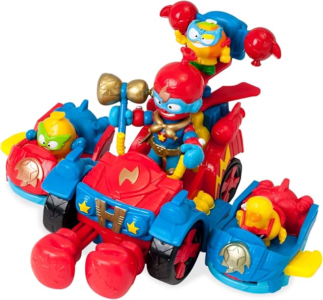 SUPERTHINGS Balloon Boxer Duży pojazd plus dwa dołączane pojazdy, 3 SuperThingsy i 1 ekskluzywny Kazoom Kid