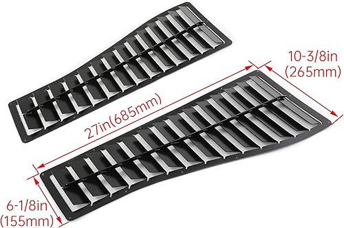 Miniatura 3 de KUAFU Rejilla de capó de acero compatible con Chevy Chevrolet Camaro Z28 IROC-Z IROC 1985-1990, insertos de rejilla de ventilación de aire con