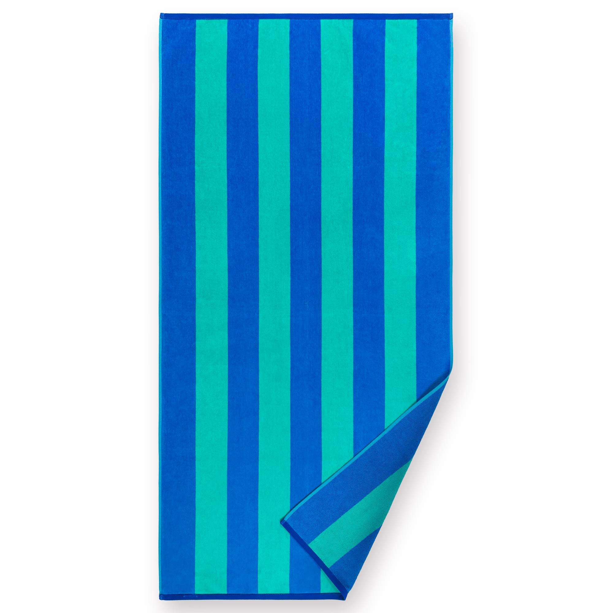 Toalla de playa extrasuave de 30 x 60 pulgadas, toalla absorbente estilo cabaña a rayas, estilo piscina y resort, 100% algodón (Royal-Tur-Red-Rosa, 4 unidades) 3
