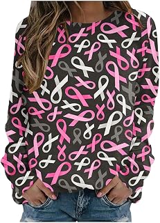 RWIOKS Halloween Run Pullovers Women Cool Crop Casual Long Sleeve Crew Nec Pumpkin Cotton Strapless Comfy Pullover Women