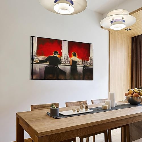 Miniatura 3 de Arte de pared de barra de puros, lienzo para decoración de pared, para hombres y mujeres, arte de pared para disfrutar de beber en el bar, pintura