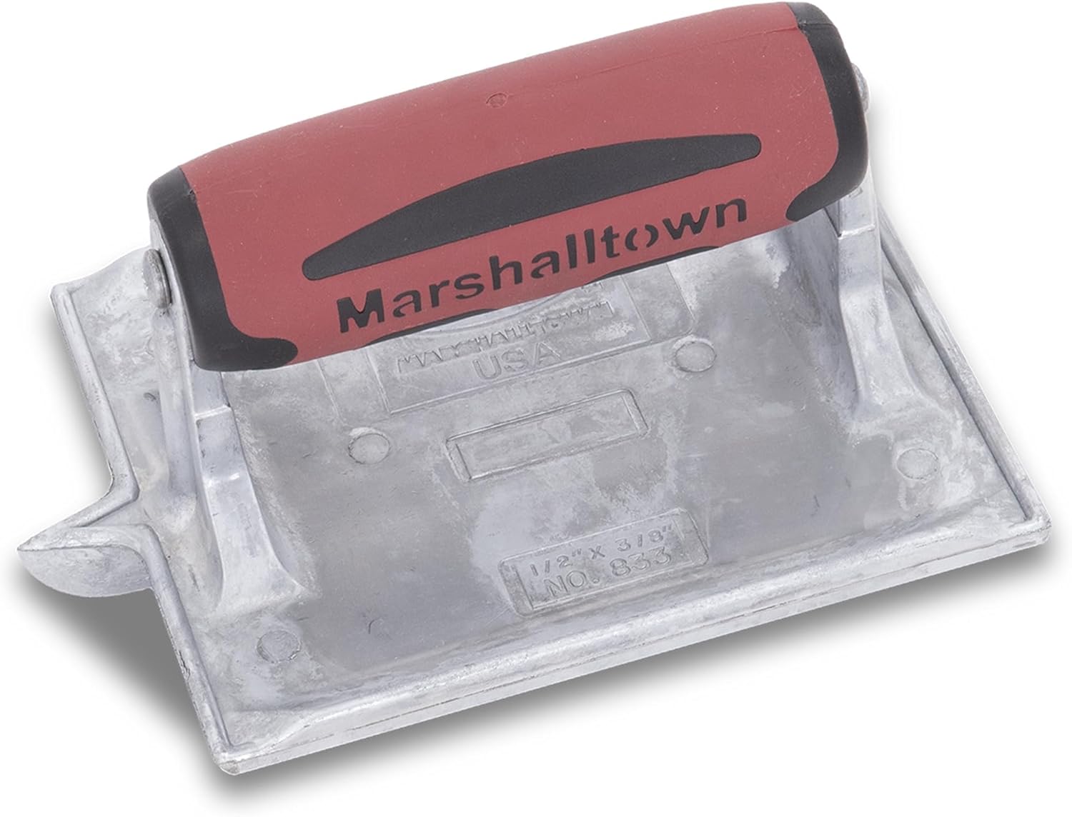 MARSHALLTOWN Heavy-Duty Zinc Concrete Groover, 6 x 4 3/8 inch Blade, DuraSoft Handle, Concrete Tools Made in the USA, 834D