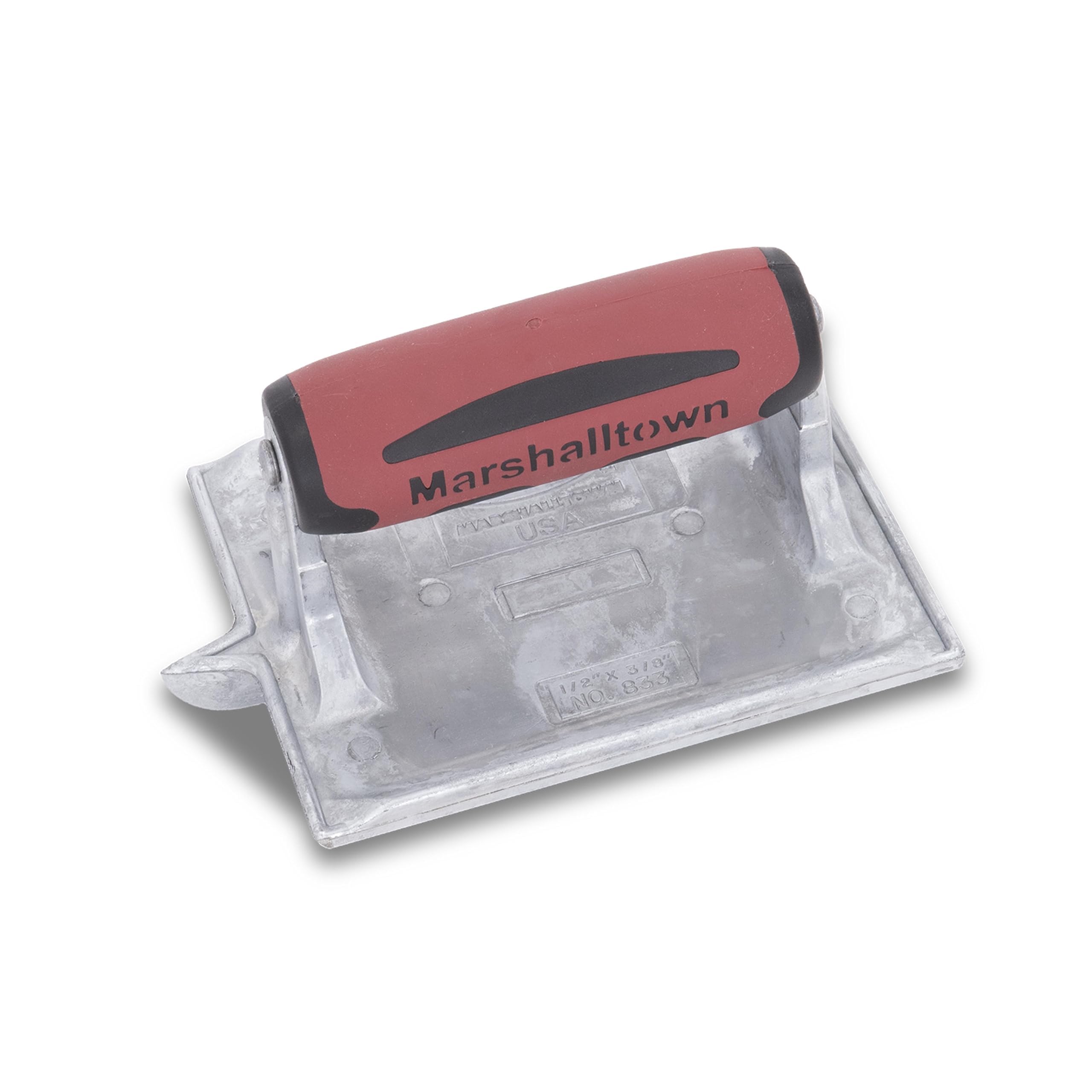 MARSHALLTOWN Heavy-Duty Zinc Concrete Groover, 6 x 4 3/8 inch Blade, DuraSoft Handle, Concrete Tools Made in the USA, 834D