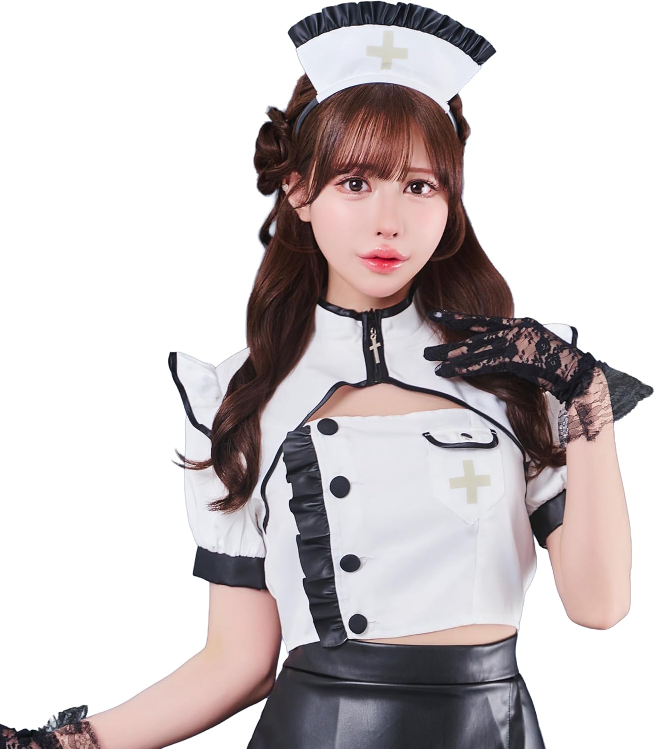 クリアストーン(Clearstone) トッピングトップス コスプレ ハロウィン モノトーンナース レディース ホワイト クリアストーン(Clearstone) トッピングトップス コスプレ ハロウィン モノトーンナース レディース ホワイト