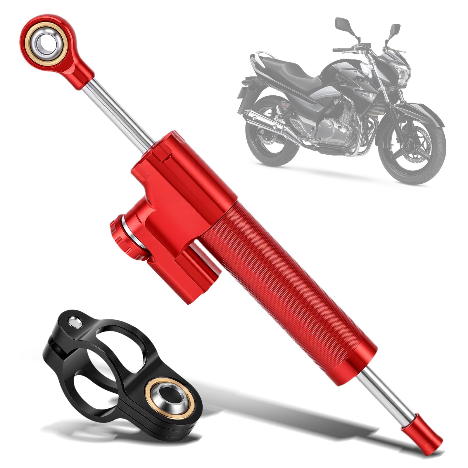 Amortisseur de direction universel pour moto, stabilisateur de direction réglable, en alliage d'aluminium pour vélo et moto