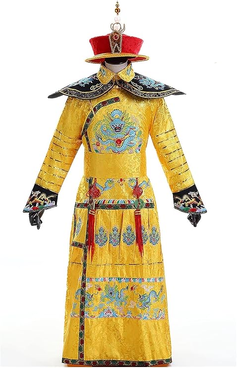 Amazon Co Jp 古代中国の皇帝衣装メンズ中国の王朝古代の歴史皇帝皇后qing Dynasty Tv映画遊びファッションノベルティ服 エスニック 色 Men サイズ One Size ファッション