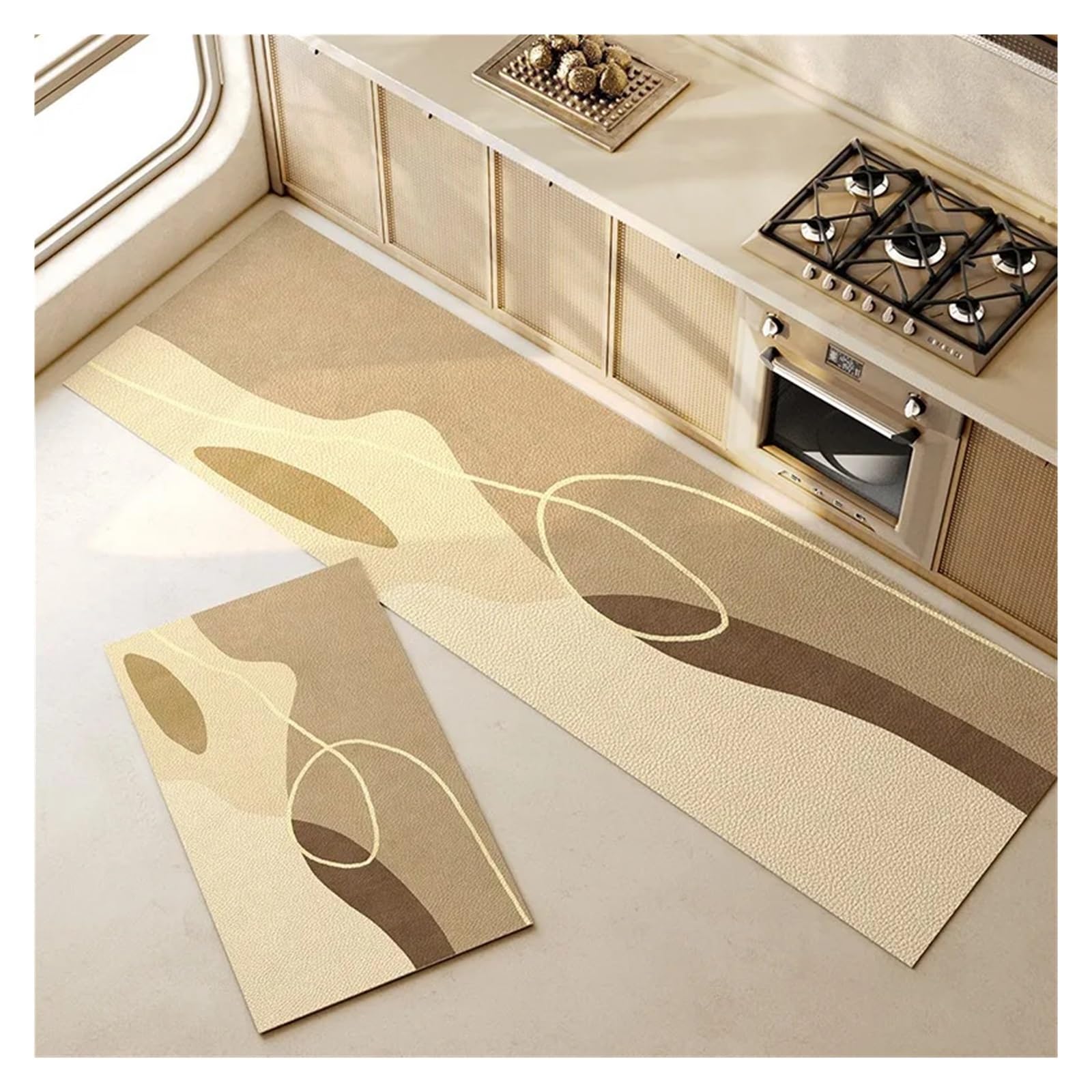 Tapis de sol imperméable et résistant à l'huile en PVC lavable 90 x 200 cm