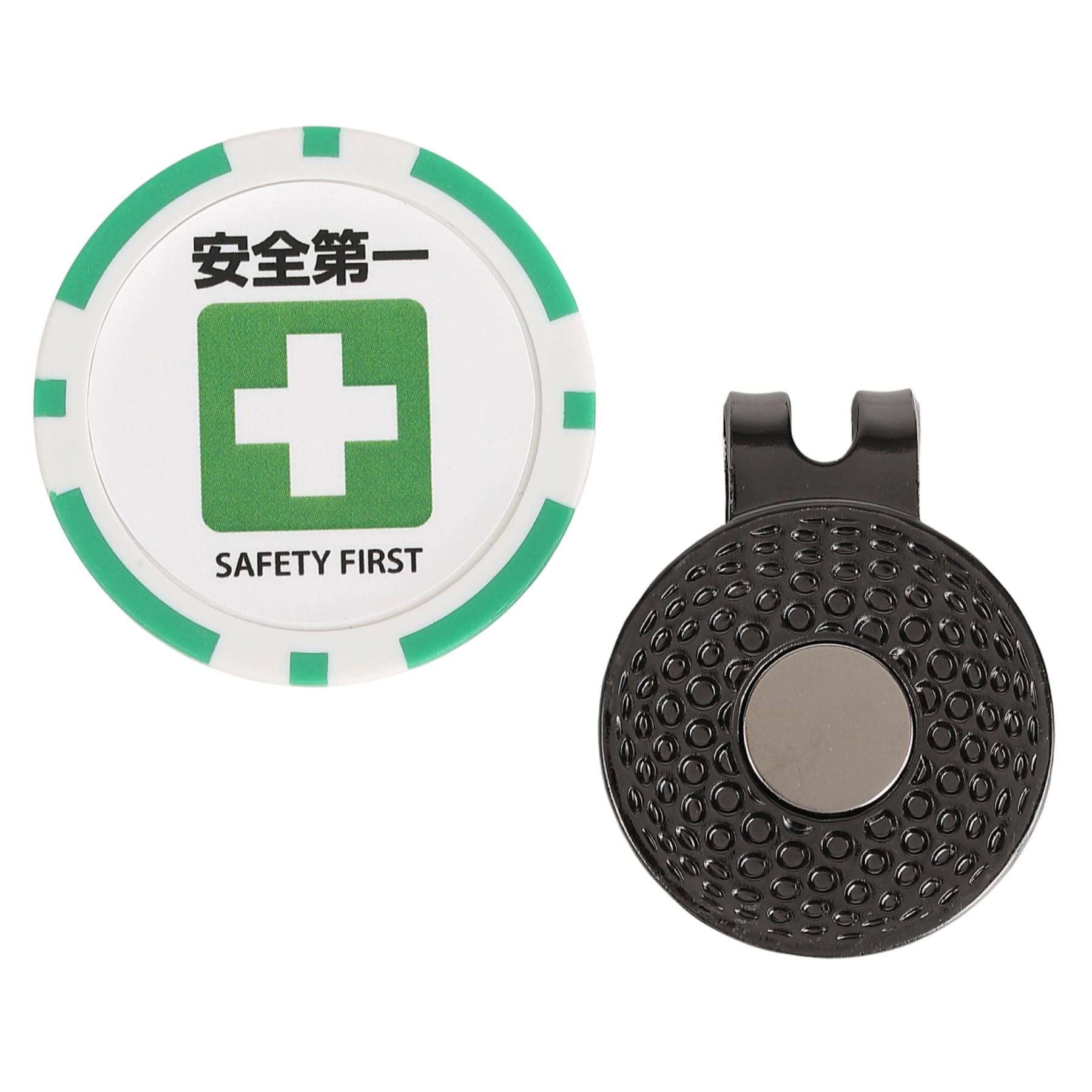 ゴルフマーカー ハットクリップ付き マグネット式 両面デザイン グリーンマーカー 面白い ボールマーカー Q0035 (Type4)