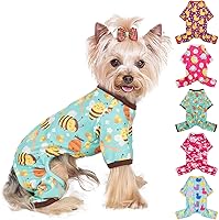 Vista 22 de Yikeyo - Pijamas para perros pequeños, suaves y delgados, ropa para gatos y perritos, ropa de verano para mascotas, lindas prendas para cachorros