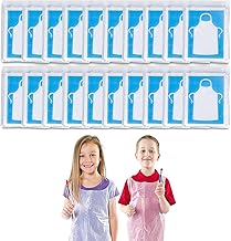 20pcs Transparent Plastic Apron for Painting and Kitchen