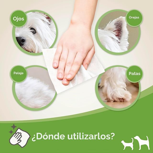 Foto 5 de 6 de Beaphar toallitas para Patas, Pelo, Ojos y oídos de Perros y Gatos - 100 toallitas