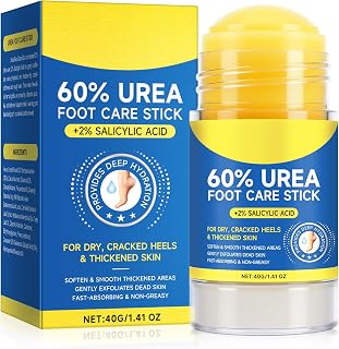 60% Urea Foot Care Stick with 2% Salicylic Acid - Moisturizer for Dry Cracked Feet, Knees, Elbows, Hands | Callus Remover 1.41oz