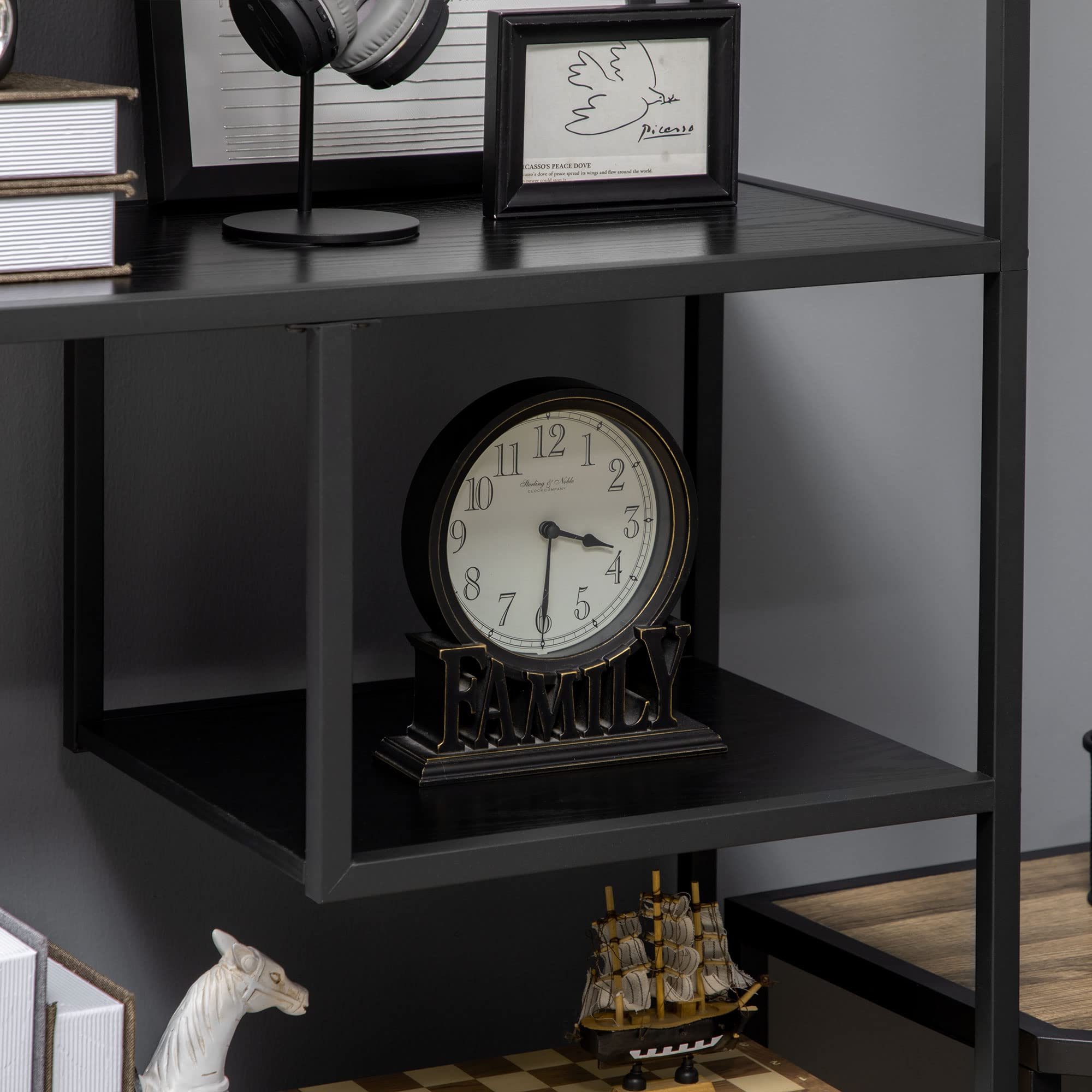 HOMCOM - Estantería de Almacenamiento de 7 Niveles con Marco de Acero, Estilo Industrial, para salón, Dormitorio, Cocina, 83 x 34 x 180 cm | Marco de acero, estilo industrial, para sala de estar dormitorio cocina