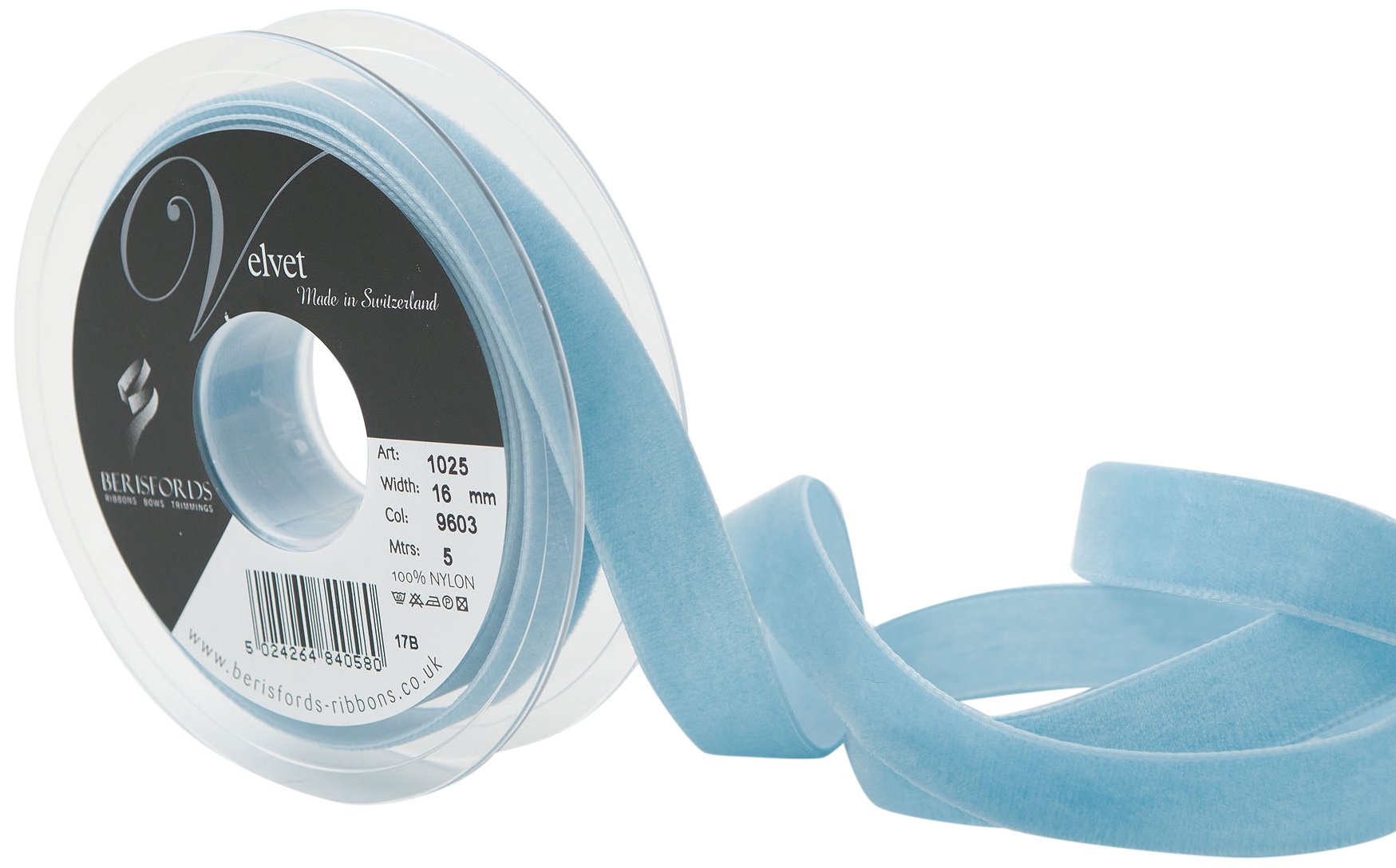 Berisfords 9603 Blue Note Velvet Ribbon Mini Roll