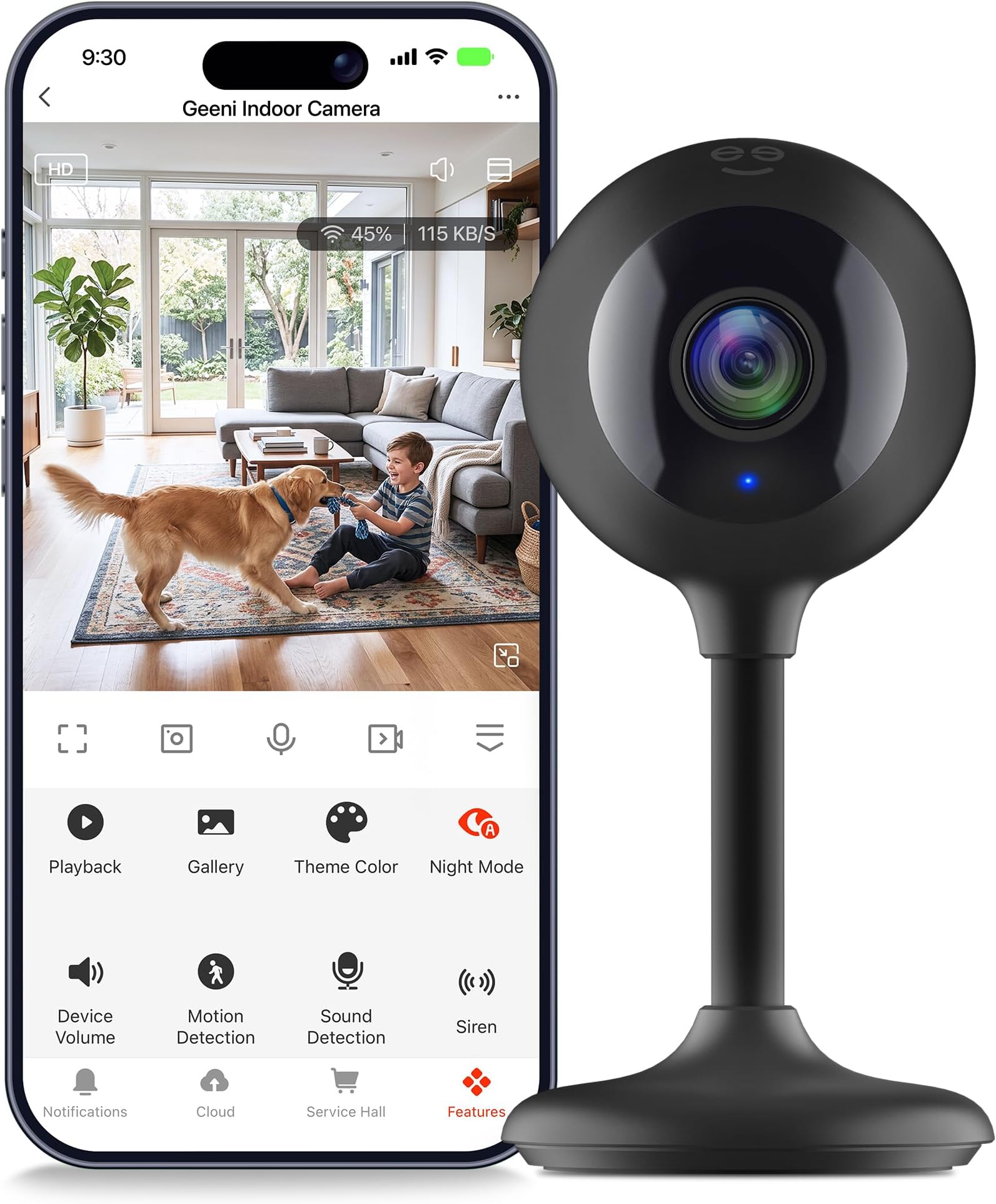 Look 1080p Indoor Camera, Full HD Wi-Fi & Motion Detection, 1-Pack