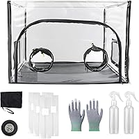 ACover Large Still Air Box Mushroom Grow Kit - 31.5x20.5x20.5in Mycology Fume Hood Monotub Tent for Sterile Spore Propagation
