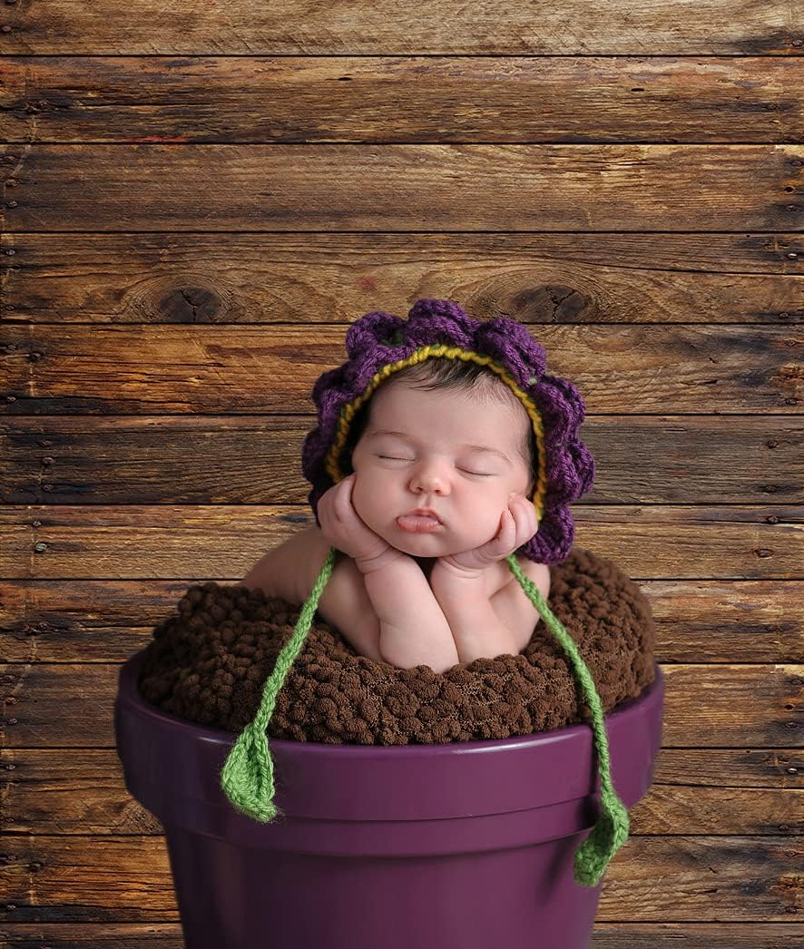 AIIKES 6x9FT Brown Wood Plank Backdrop Vintage Wooden Backdrop Newborn Photography Backdrop Birthday Backdrop Home Decor Backdrop Studio Props 10-639 - Image 3