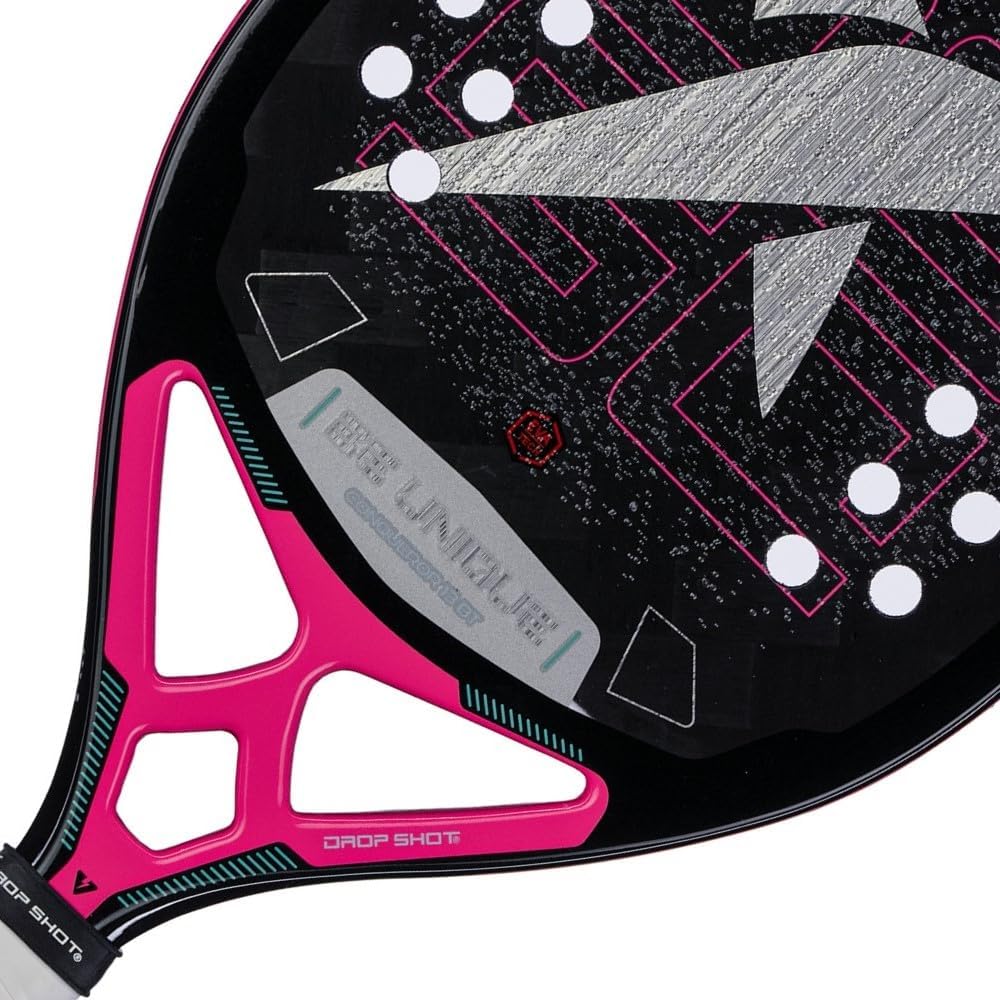 Drop Shot Conqueror 13 BT Beach Tennis Racket | 24K Carbon Twill | EVA Tech Core | Sand Treatment & 3D Texture for Maximum Spin | Anti-Vibration System