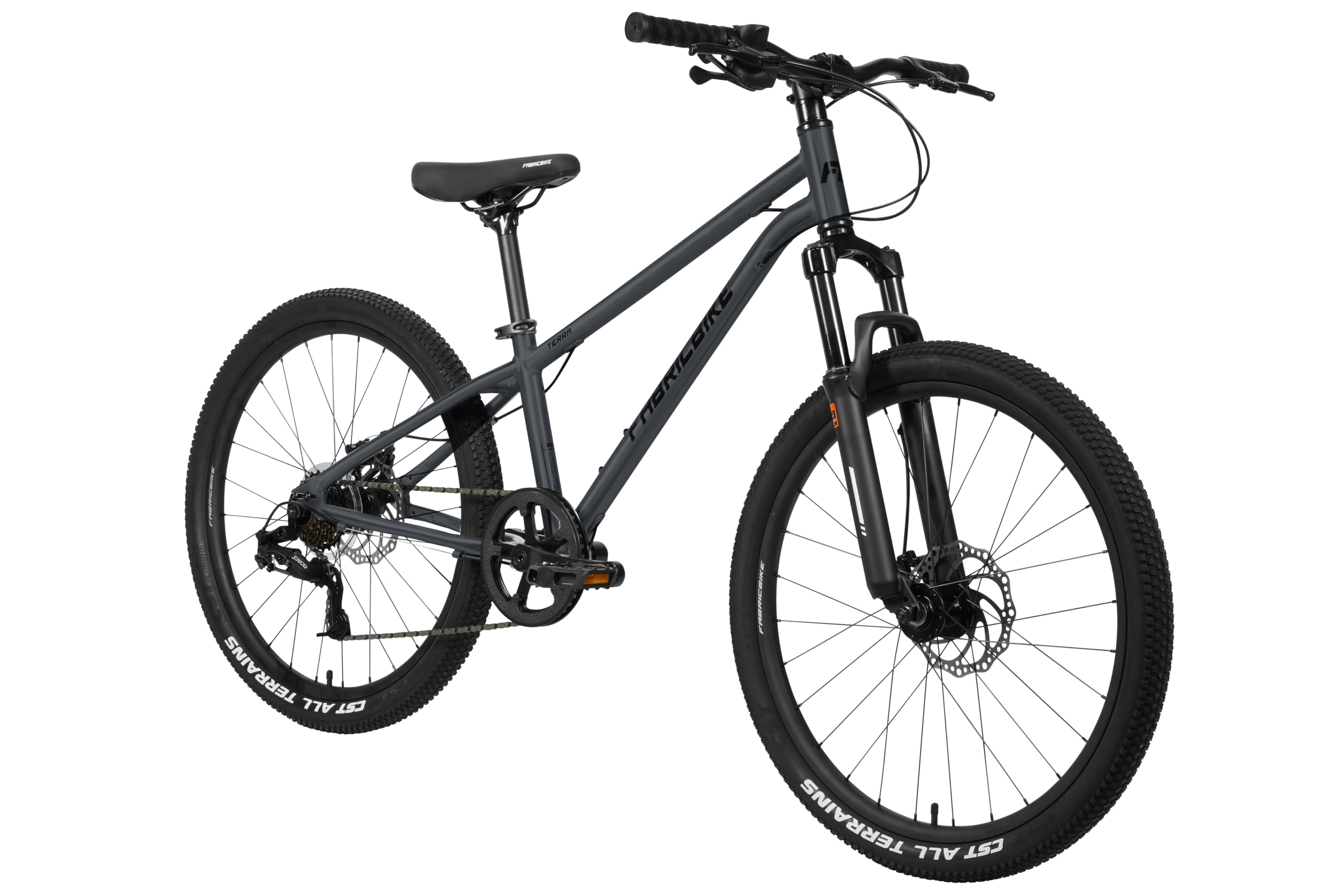 FabricBike Terra - MTB Mountain Bike 24 pollici, alluminio per bambini 8, 9, 10 e 11 anni, Bicicletta 24 Pollici, 7 velocità, freni a disco, Sospensione.