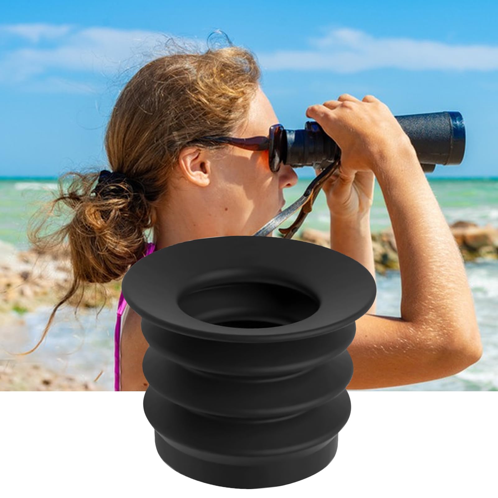 Copa Ocular monocular de visión Nocturna, Repuesto de Goma, Cubierta de Extensor de Lente Resistente al Desgaste, Accesorios ópticos para observación de Vida Silvestre