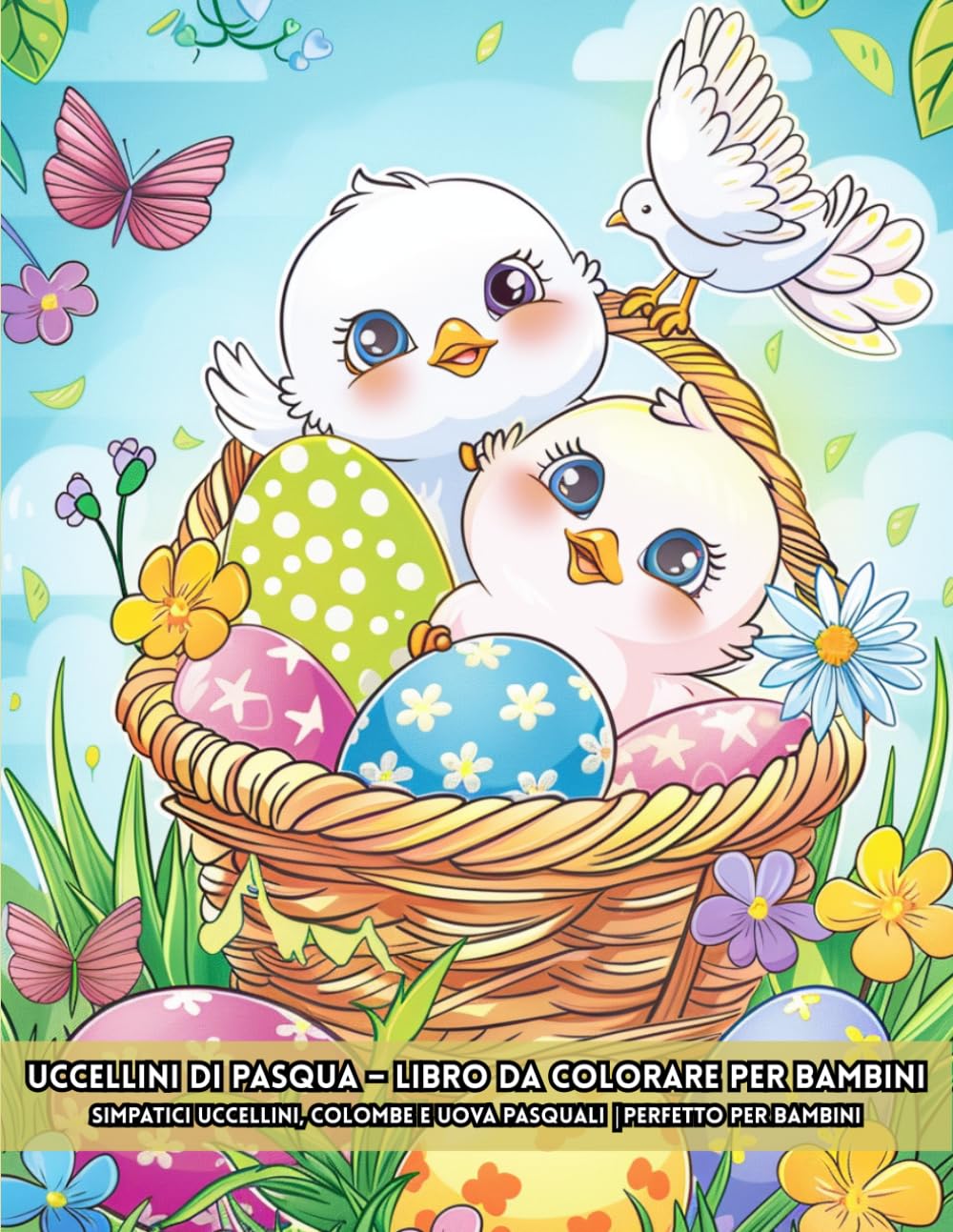 Uccellini Di Pasqua - Libro Da Colorare Per Bambini: Disegni con Uccellini, Colombe e Uova Pasquali | Attività Creative per Bambini, Momenti di Relax ... |Pagine Anti-Sbavatura con Retro Nero