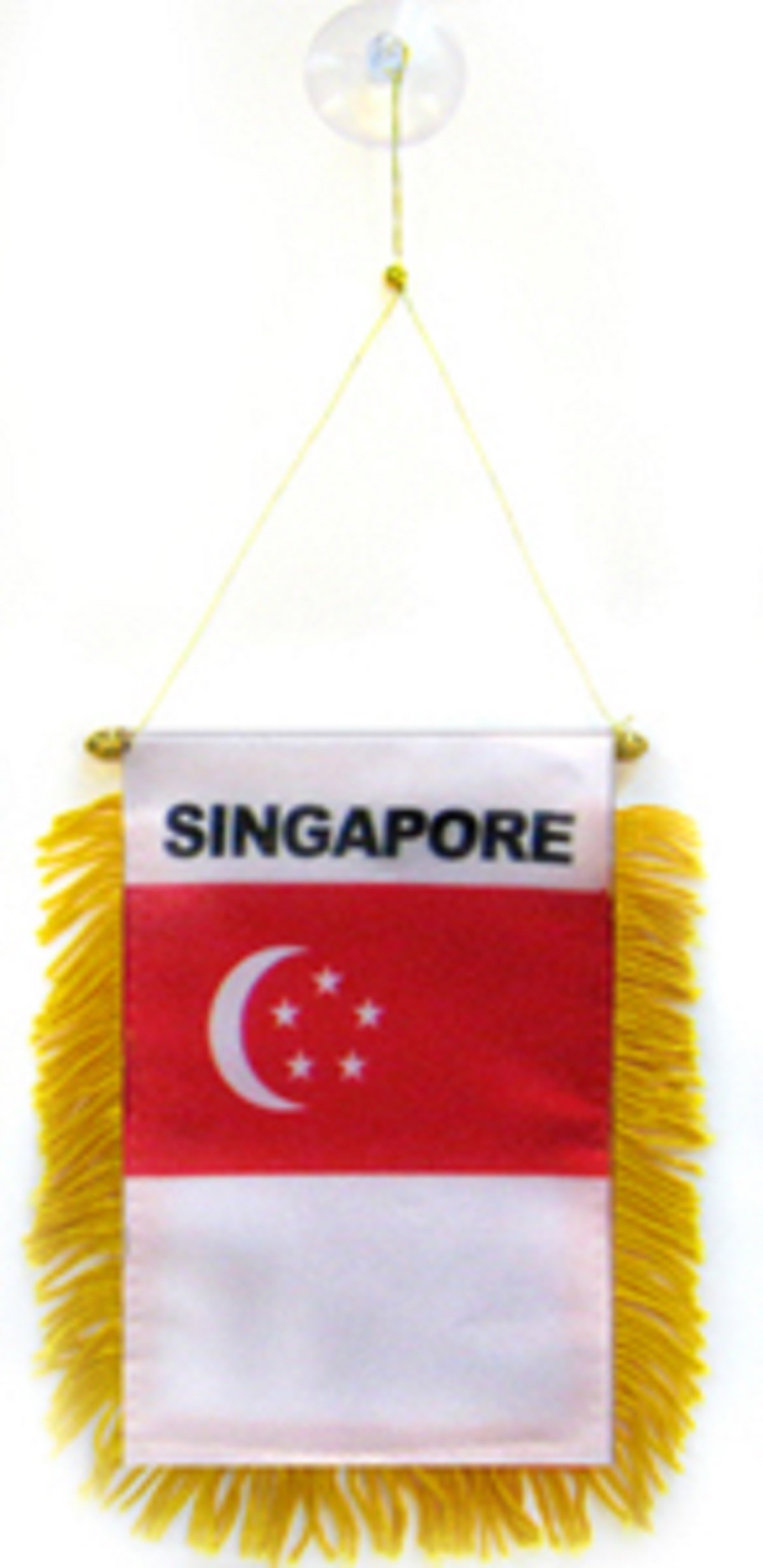 Singapore Flag Car Window Hanging Pennant