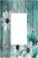 Vista 133 de Placa de pared doble basculante de mármol azul, cubierta decorativa de interruptor de luz de 2 cuadras, moderna acuarela degradada, arte de tinta