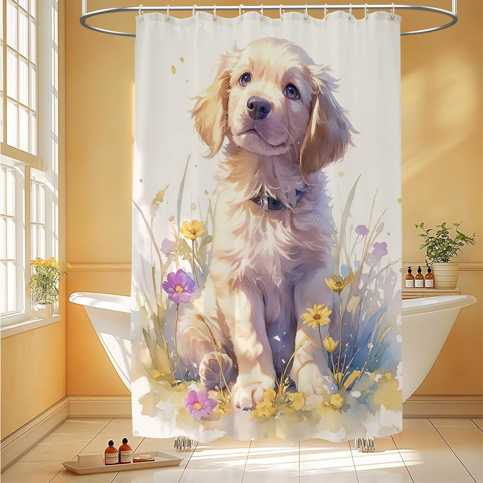 Rideau de douche animal pour décoration de salle de bain ou cabine de jardin