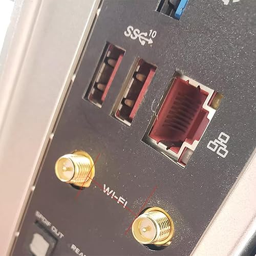 Miniatura 3 de Antena WiFi de doble banda para Asus Z390 Z490 X570 placa base 2T2R, 2.4G5G WiFi6e antena con cable de extensión, magnética en la parte posterior
