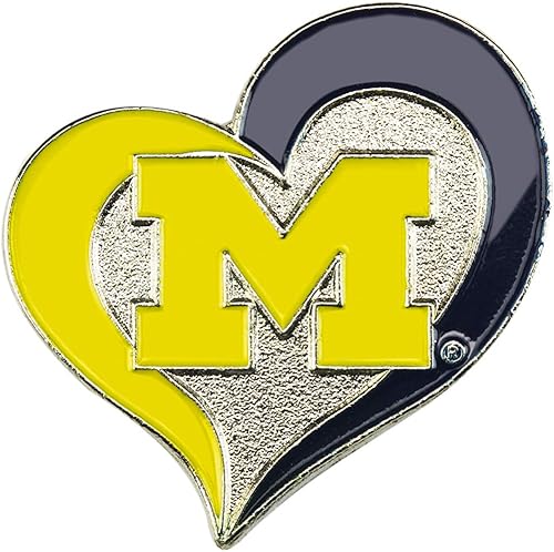 Vista 22 de aminco NCAA - Pin de corazón de remolino unisex