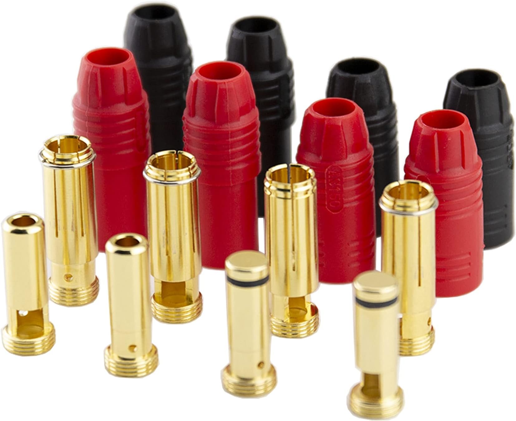 8pcs Amass AS150 7mm Banana Bullet Connector Anti-Spark Gold Plated Male Female for RC FPV Lipo Battery ESC Charge Lead