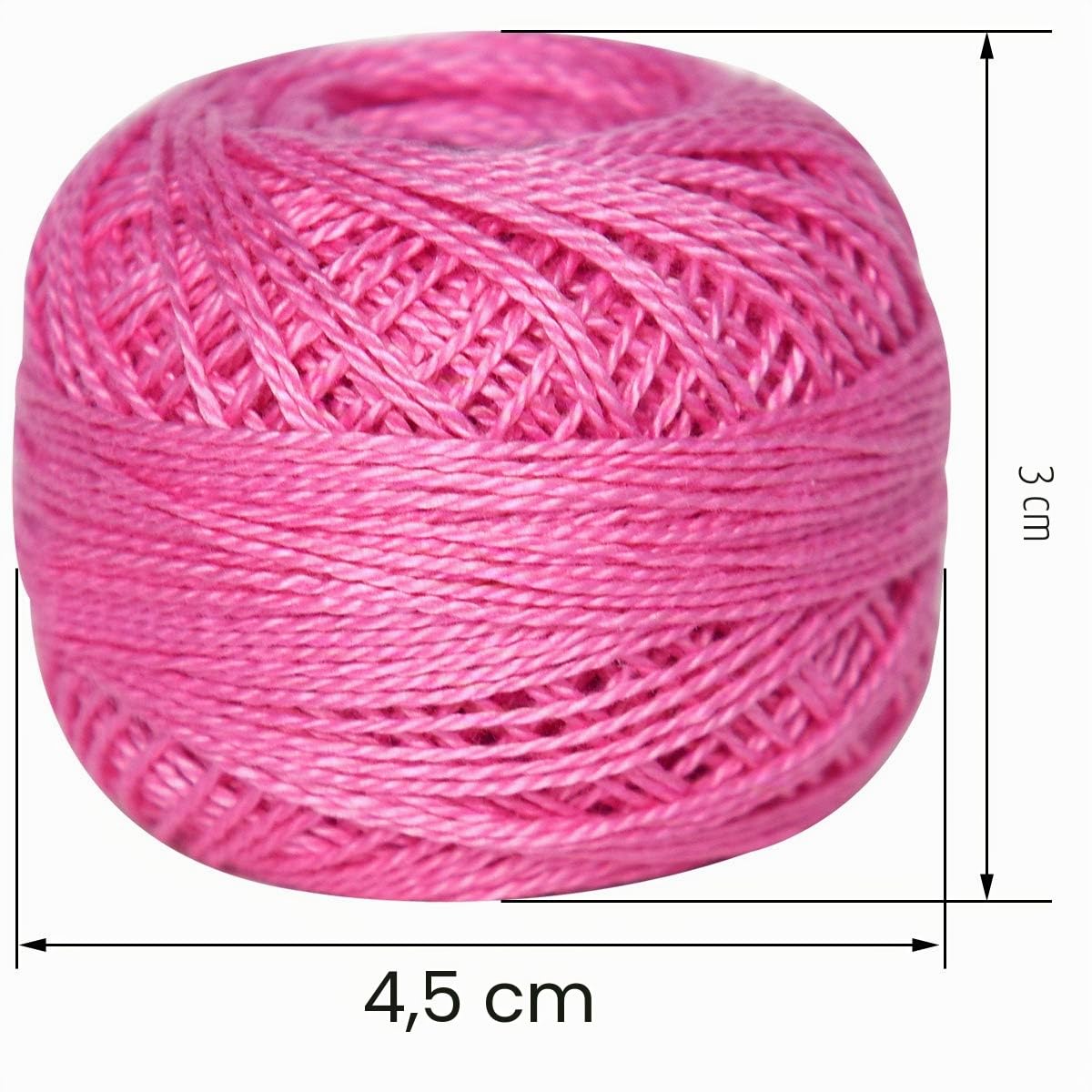 Lot de 35 pelotes de fils de coton pour crochet, couleurs arc-en-ciel tendance, taille 5, fil 100 % coton mercerisé à longues fibres