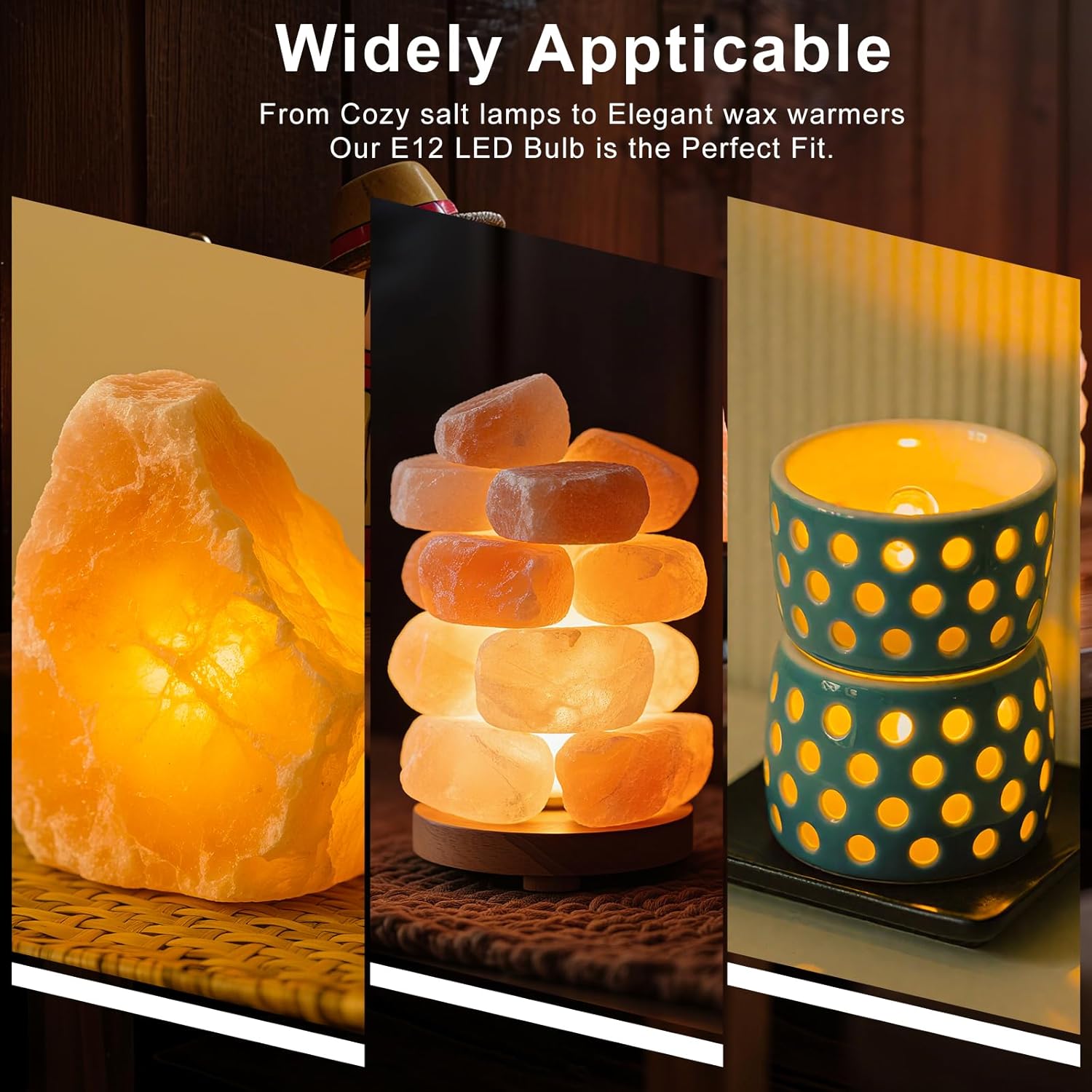 LED Night Light Bulb E12 Candelabra Led Light Bulbs, 4 Watt Equivalent 15W 40W Incandescent, Soft White 2700K C7 E12 Small Bulbs for Salt Lamp Decorative String Lights, Non-dimmable, 4 Packs