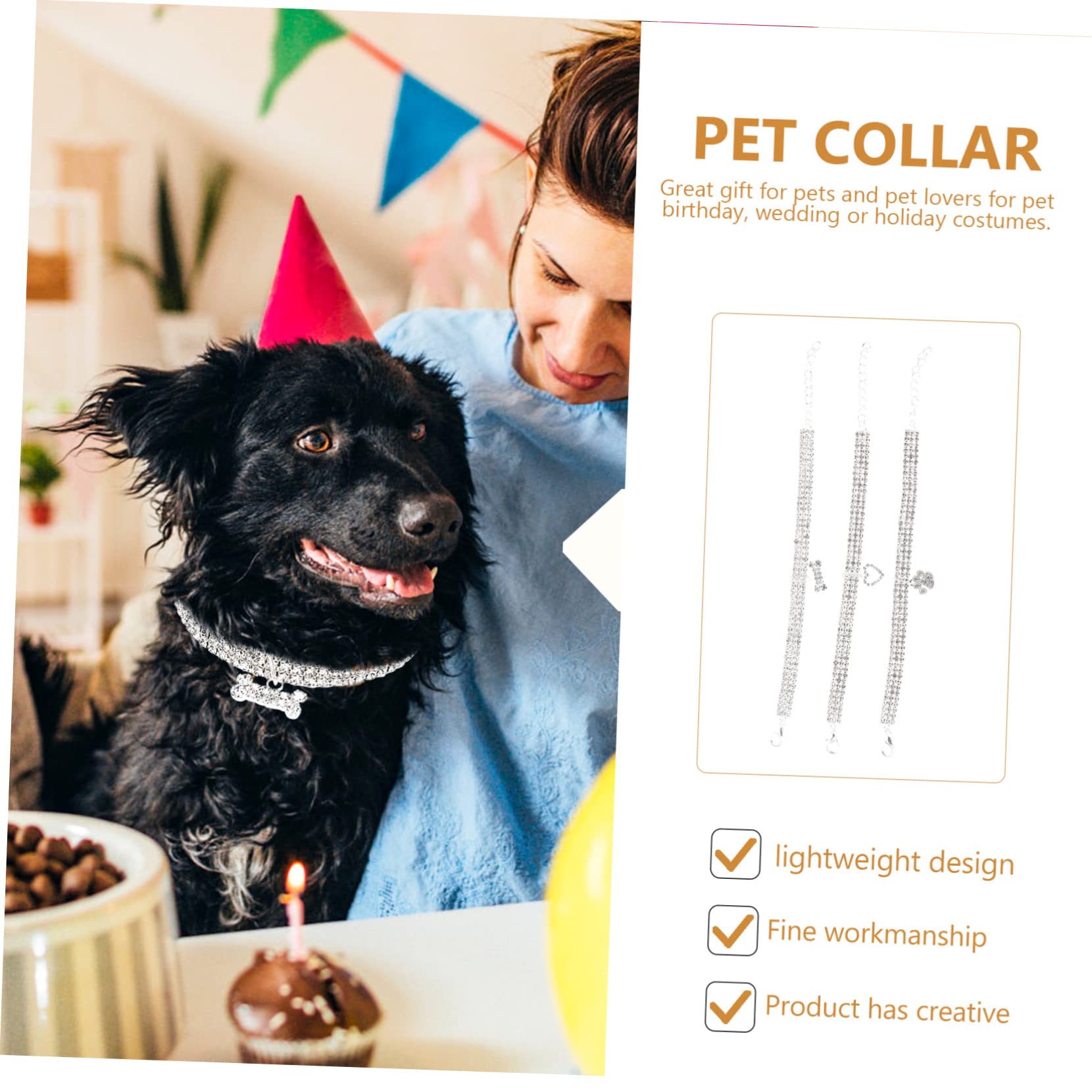 Didiseaon 9pezzi Collane Decorative Per Cani e Gatti Rhinestone Da Collari Regolabili e Resistenti Per Animali Domestici Accessori Eleganti e Confortevoli Per Fido e Micio