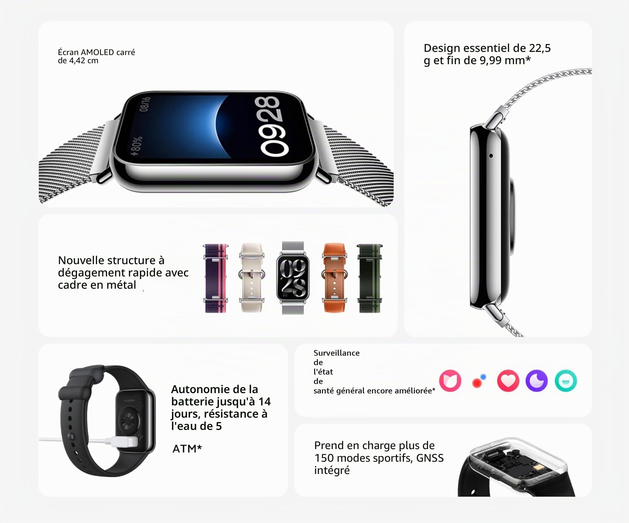Xiaomi Smart Band 8 Pro Silver EU BHR8007GL