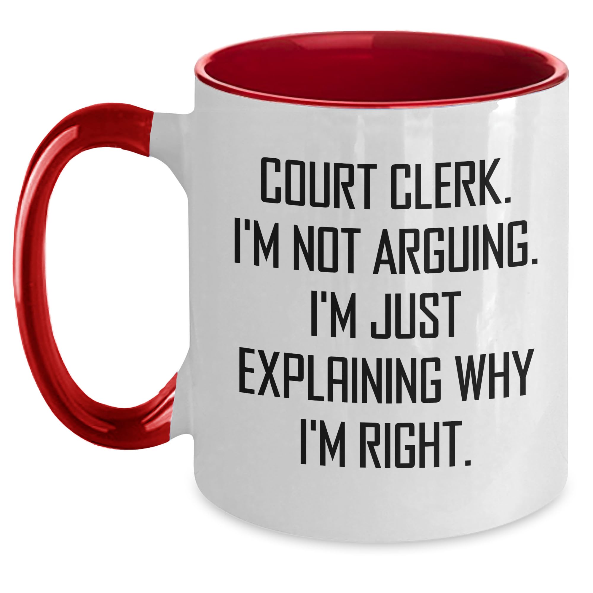 Funny Court Clerk Two Tone Coffee Mug - Gifts for Mother's Day Unique Gifts — funny ceramic mug from ShopProudGifts