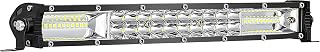 San-Young Slim LED Light Bar for Truck, 12 Inch 120W 10000lm Off Road Driving LED Fog Lightbar Combo Beam Waterproof Jeep ATV UTV SUV Tractor Boat Weeder Grille Bumper, 12V/24V, 1PCS