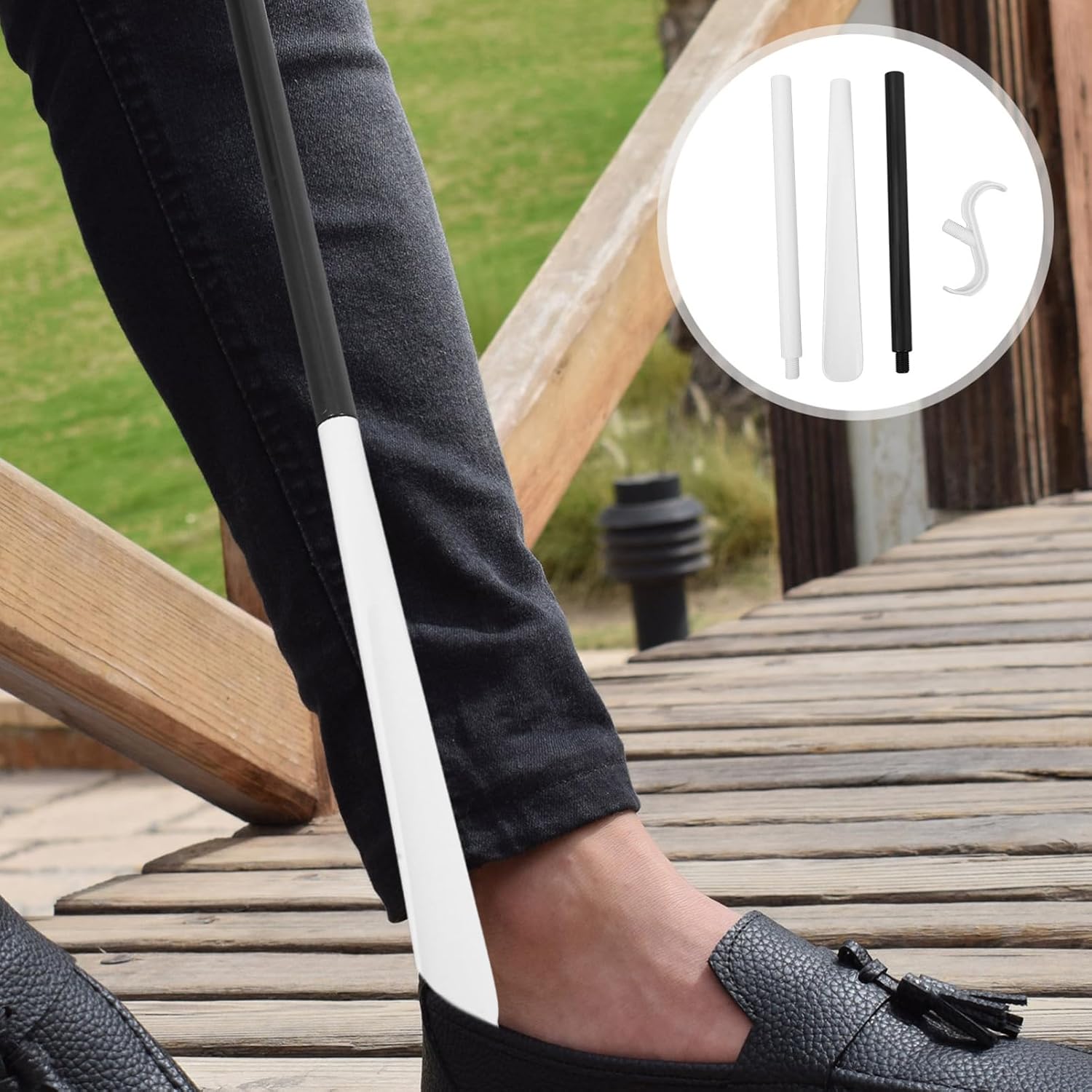 Shoe Horn for Seniors Long Shoe Horn Sock Helper Dressing Aid Tool Comfortable for Pregnant