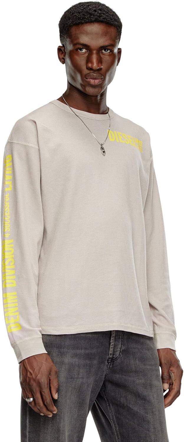 DIESEL 長袖トップス ベージュ/イエロー　S DIESEL 長袖トップス ベージュ/イエロー S DIESEL 長袖トップス