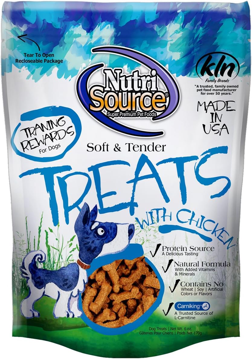 Nutri-Source Soft and Tender Treats, Chicken, 6 Ounce Per Bag (Package May Vary)