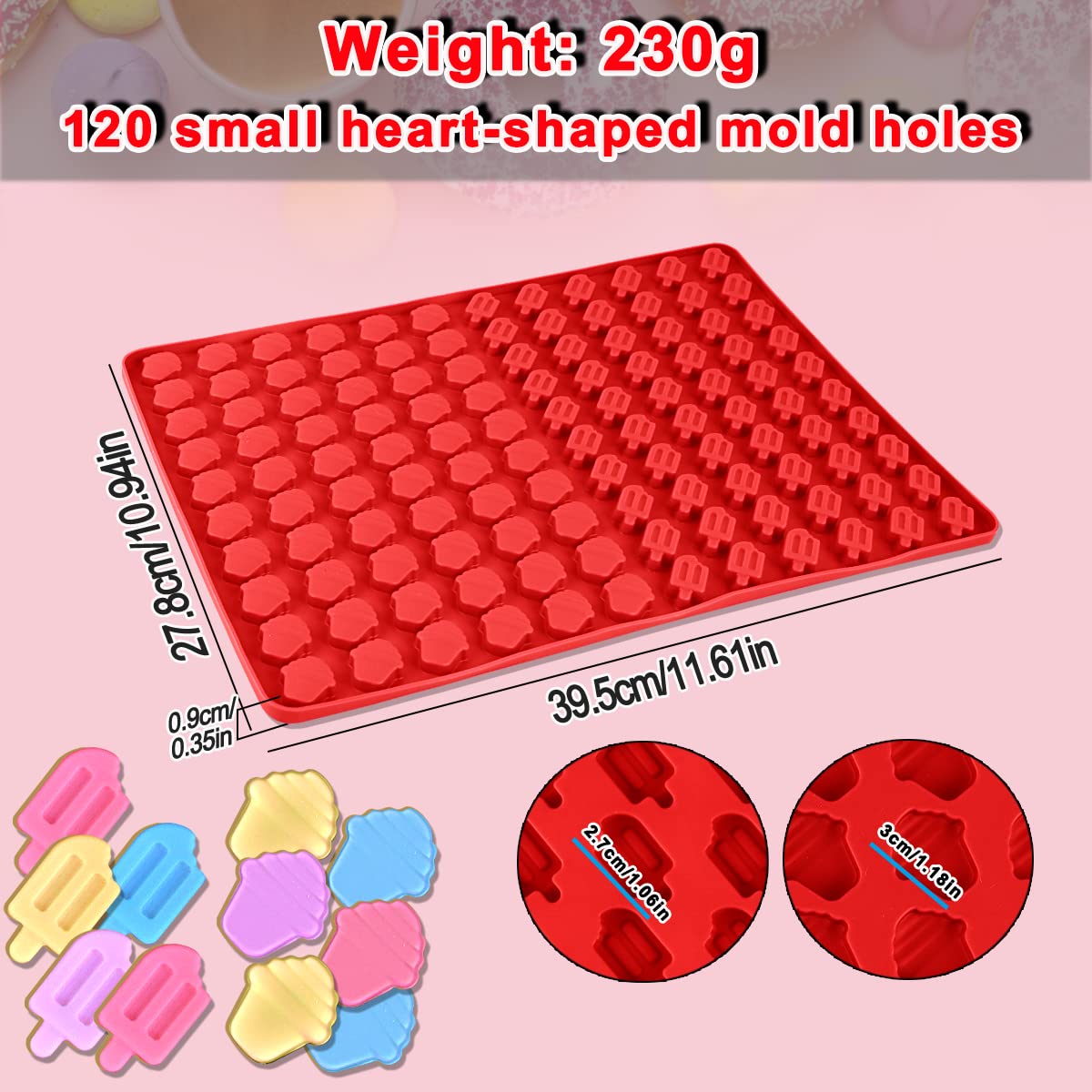 TopolMold - Confezione Da 3 Stampi In Silicone Per Biscotti E Barrette. Senza BPA, Antiaderenti, Resistenti Al Calore (fino A 230°C). Misura Singola Barretta: 15,7x7,9x0,6 Cm. Lavabili In Lavastoviglie.
