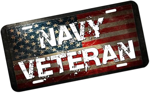 Nostalgia Decal Navy Veteran Matrícula