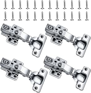 6 Stück Soft-Close Scharniere 35mm - Topfscharniere Mit Dämpfer Für Küchenschränke