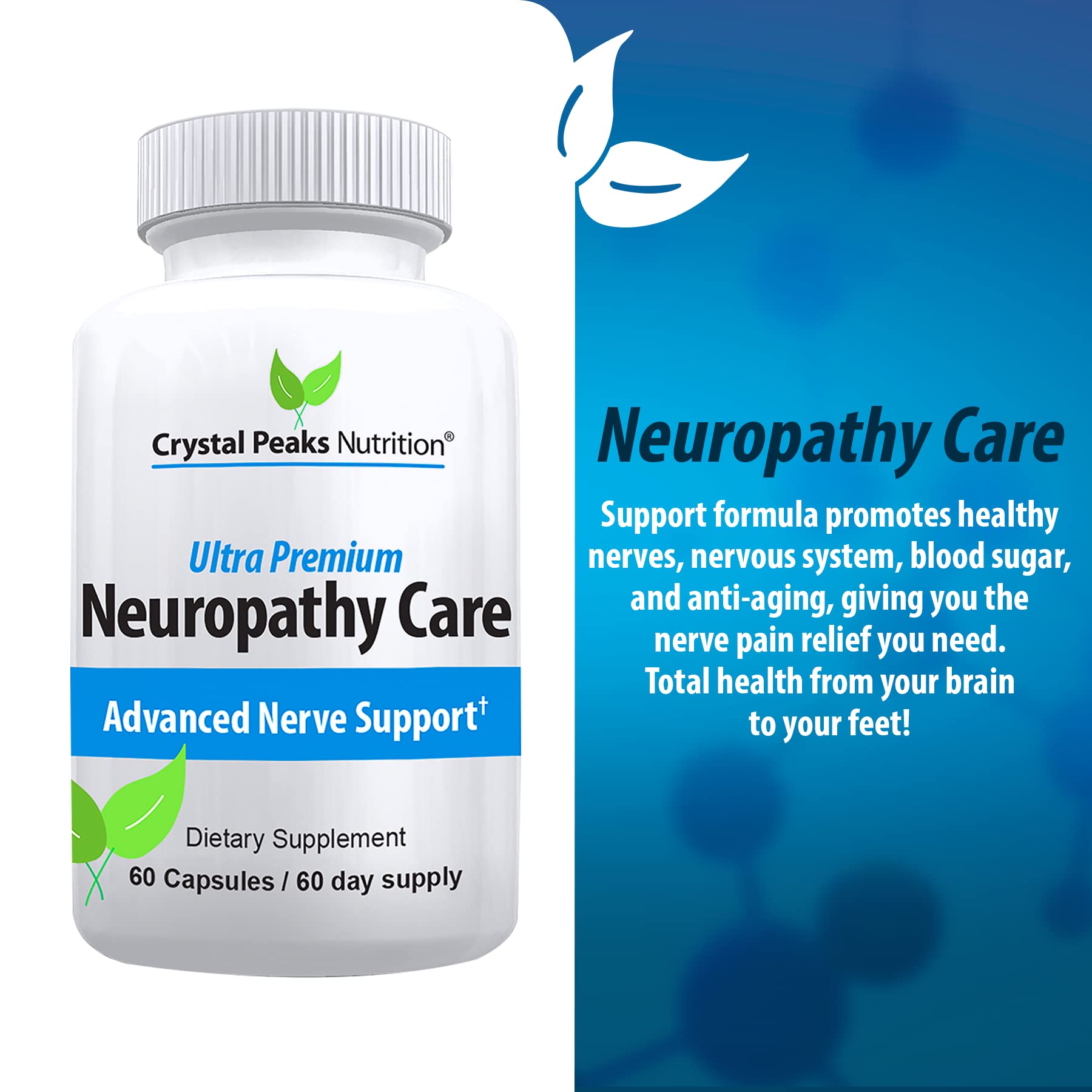 Nerve Support Supplement Natural Vitamins Combined with 600mg of ALA