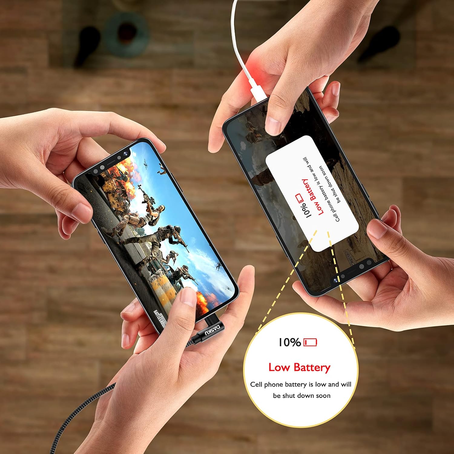 2Pack 10ft iPhone Charger 90 Degree Lightning Cable Right Angle Long USB Charging Cord Compatible with Apple iPhone 14 13 12 11 Pro Max XS XR X 8 7 6 5 Plus iPad iPod - Image 7