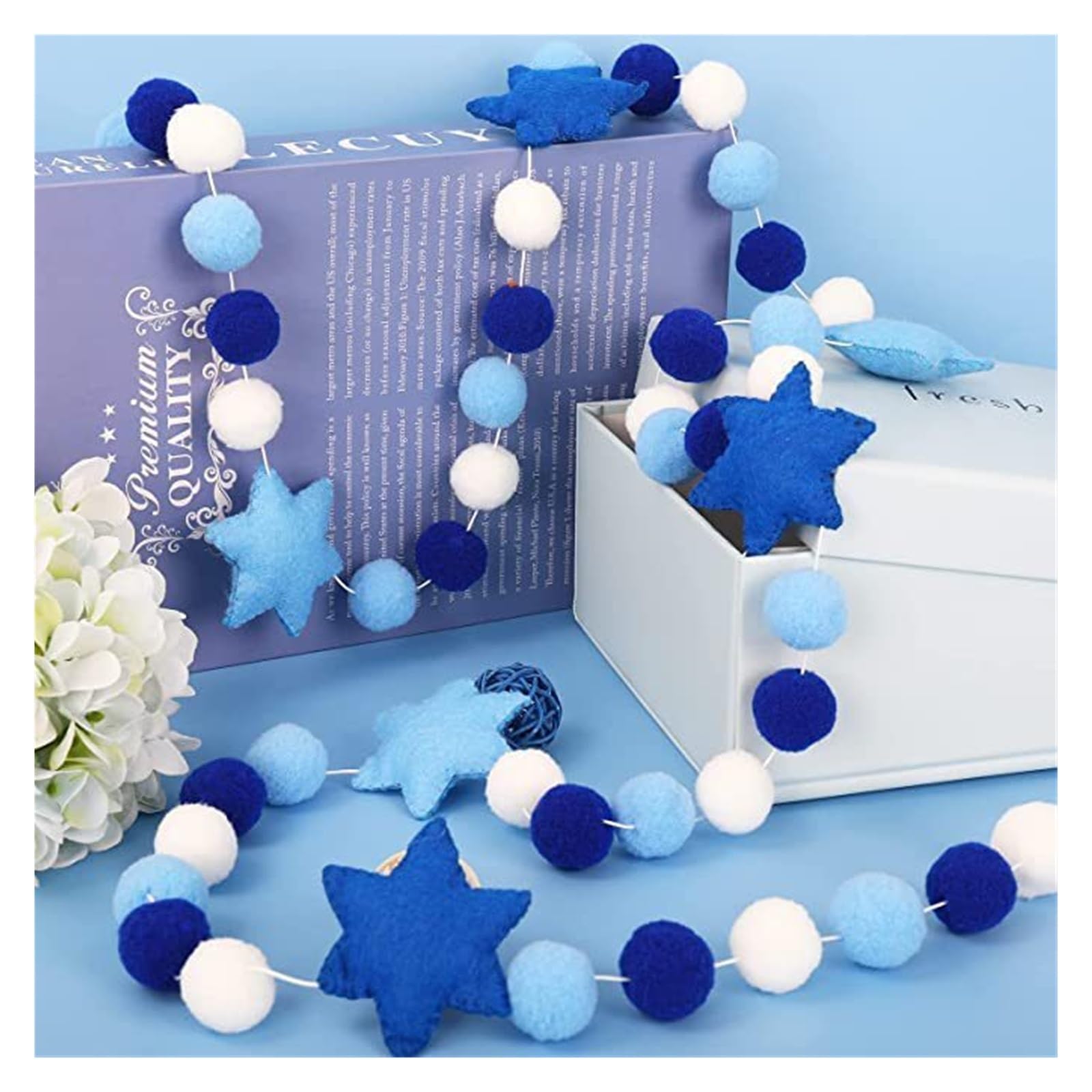 3set Felt Six-Pointed Star Garland Für Hause