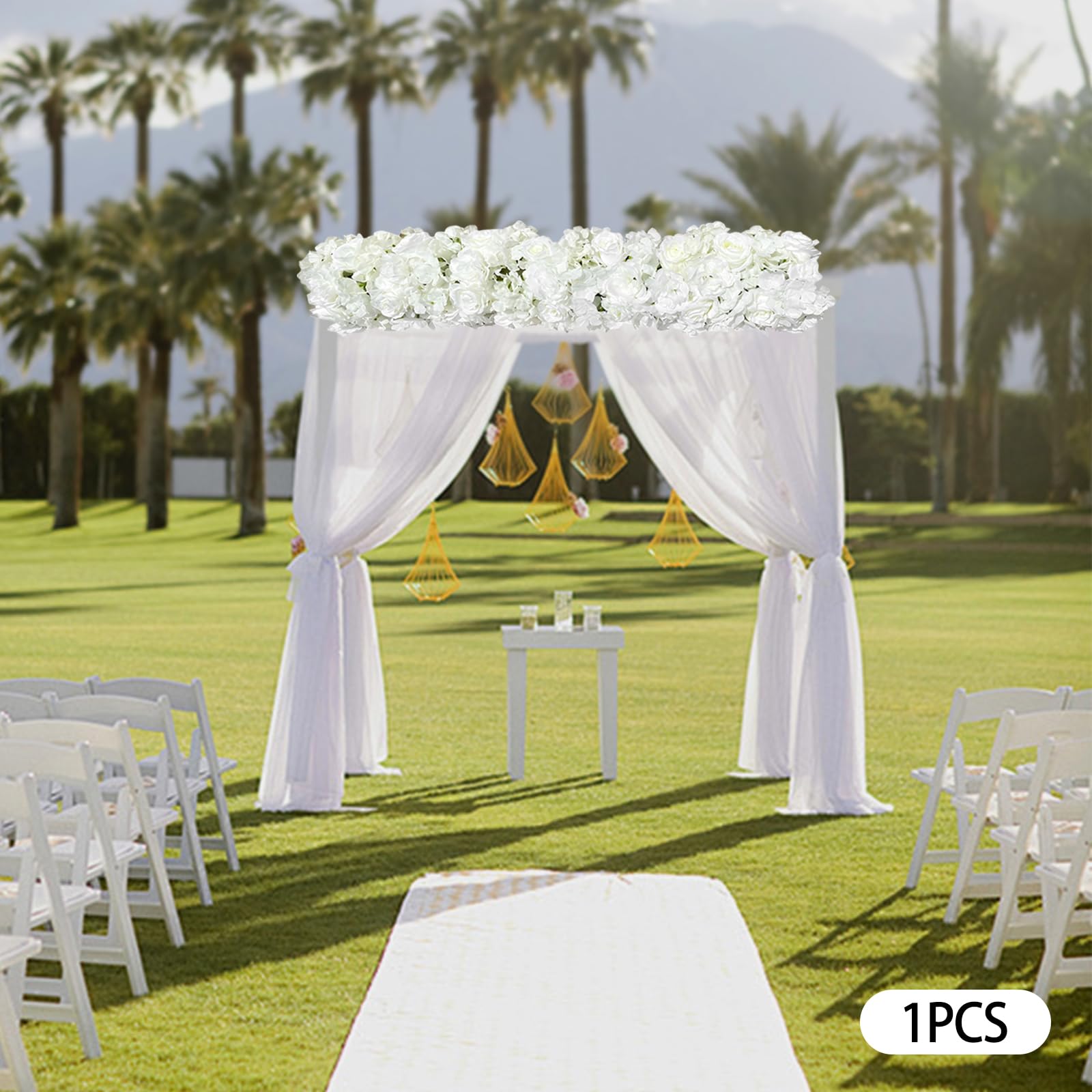 Kunstblume Rosengirlande Seidenblumen Hängepflanze Blumenranken für Hochzeit Tischdeko Party Wand Garten Dekor